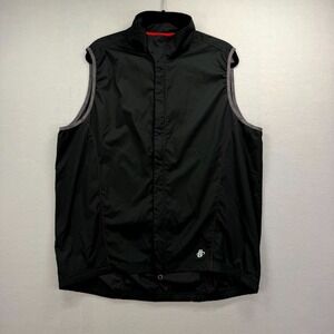 Hincapie Sportswear‎ SMS M Elemental Rain Vest Mens 2XL Black Hidden Full Zip